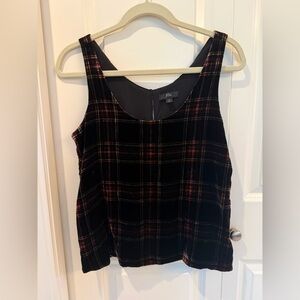 J. Crew Black and Red Plaid Camisole